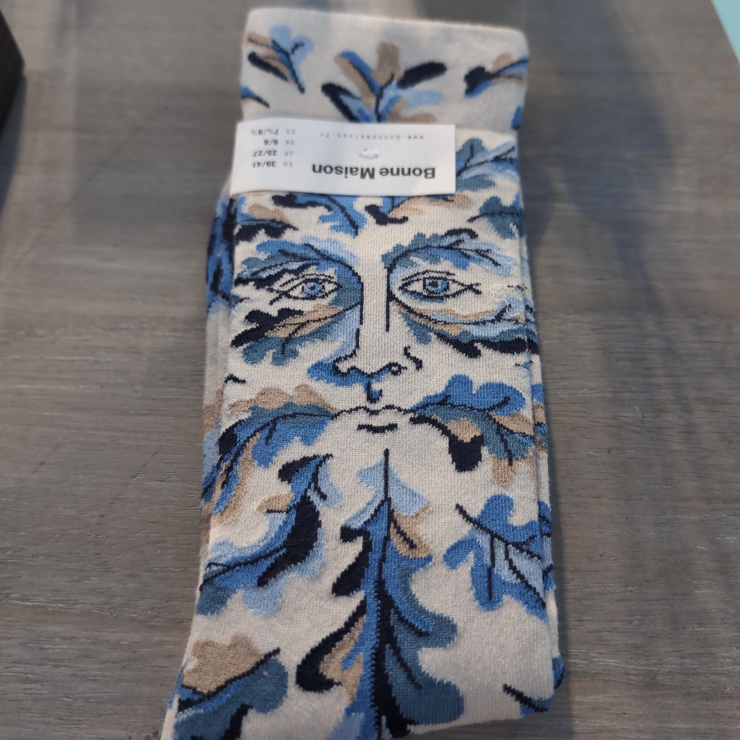 Calza natura azzurra