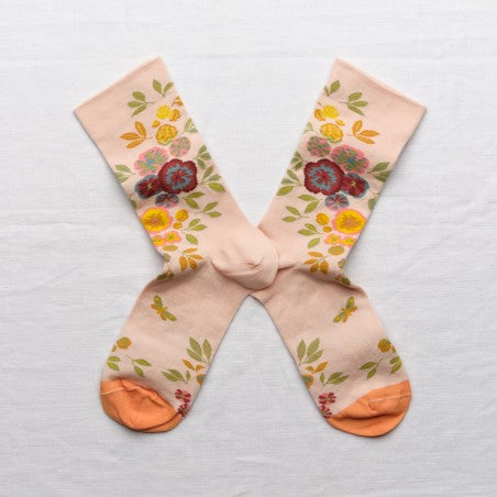 Calza fiori pesca