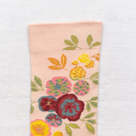 Calza fiori pesca