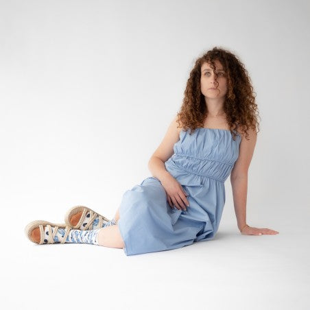 Calza natura azzurra