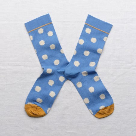 Calza pois azzurre