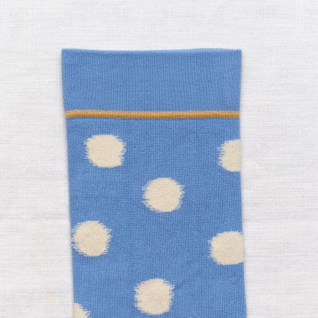 Calza pois azzurre