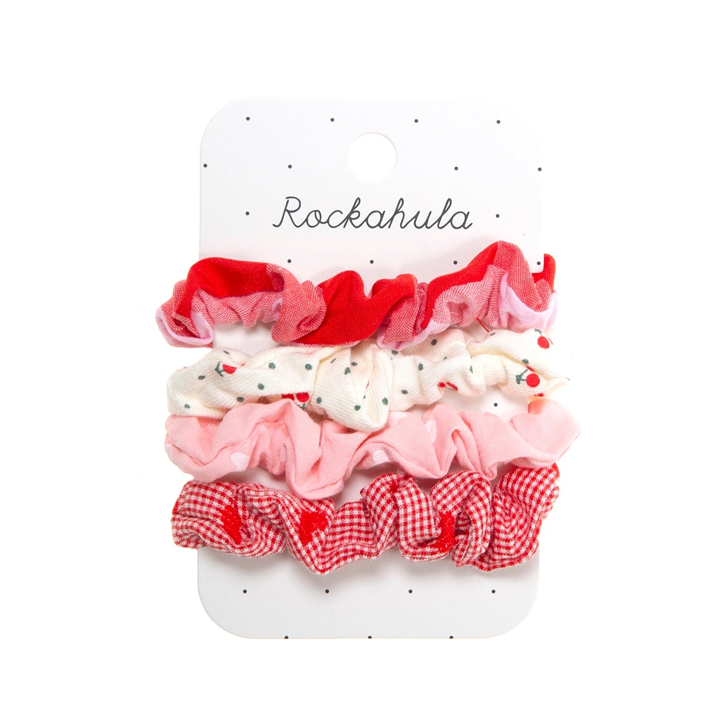 Set scrunchie ciliegie