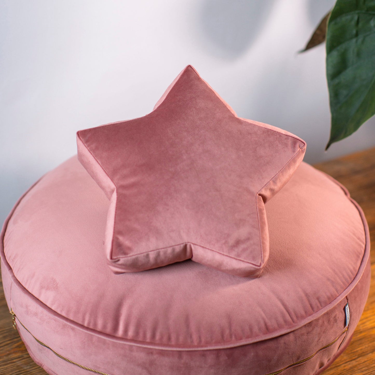 Stella piccola in velluto rosa antico