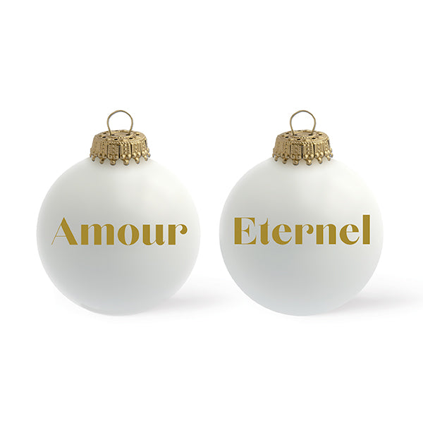 Palle di Natale bianche - BONHEUR / ENSEMBLE