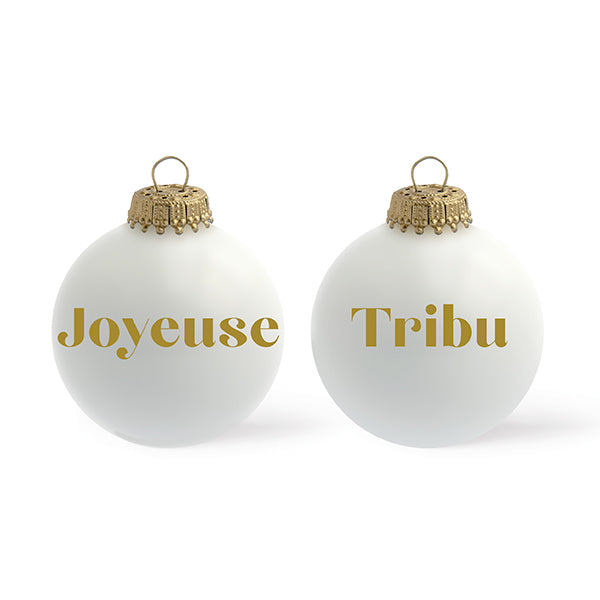 Palle di Natale bianche - BONHEUR / ENSEMBLE