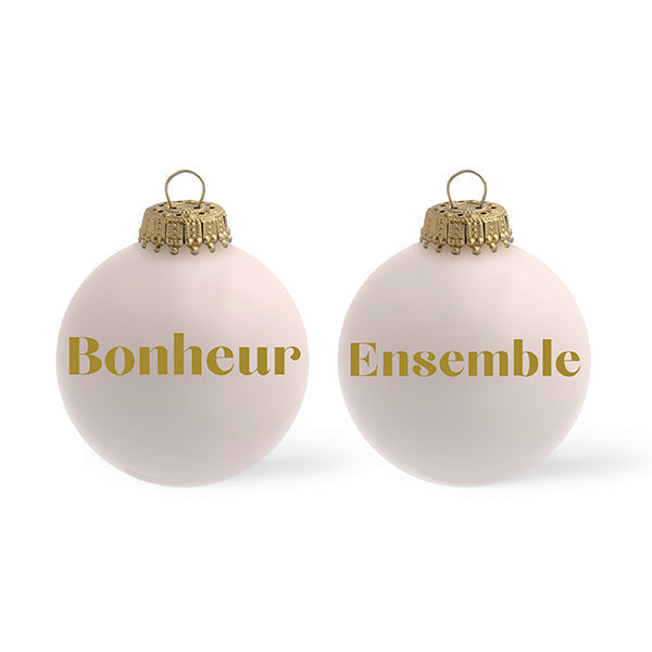 Palle di Natale rosa cipria - BONHEUR / ENSEMBLE
