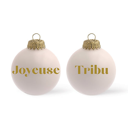 Palle di Natale rosa cipria - JOYEUSE / TRIBU