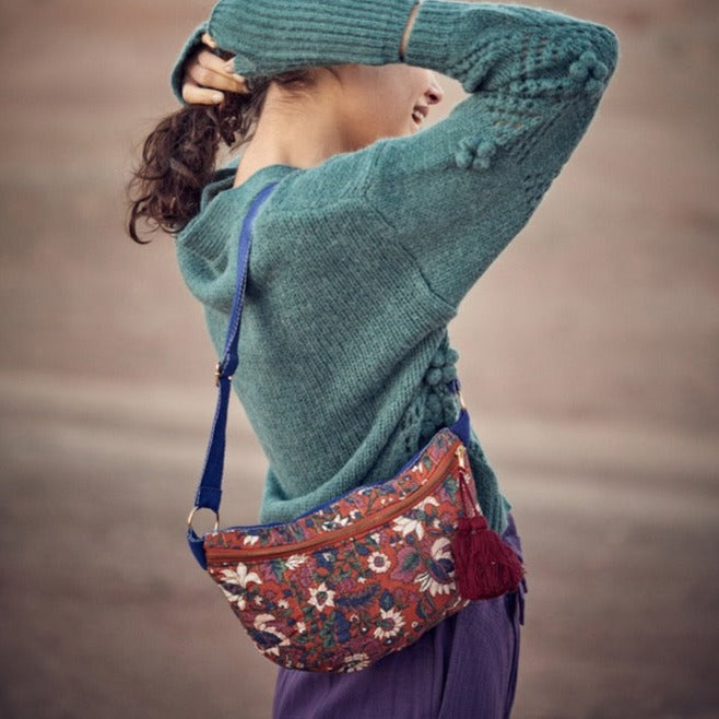 Borsa marsupio Gaby fox flowers guedra