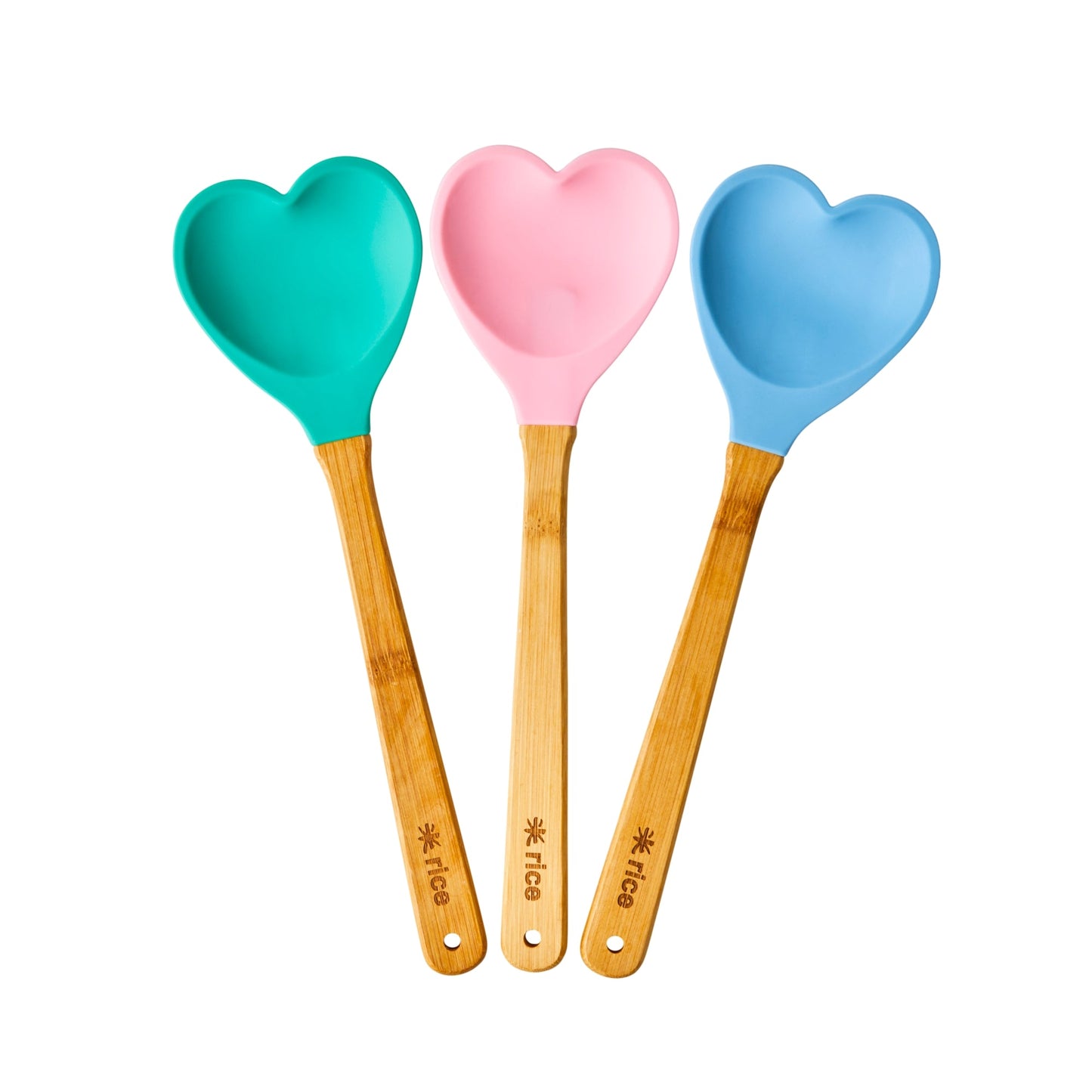Cucchiaio di silicone a forma di cuore – rosa pallido