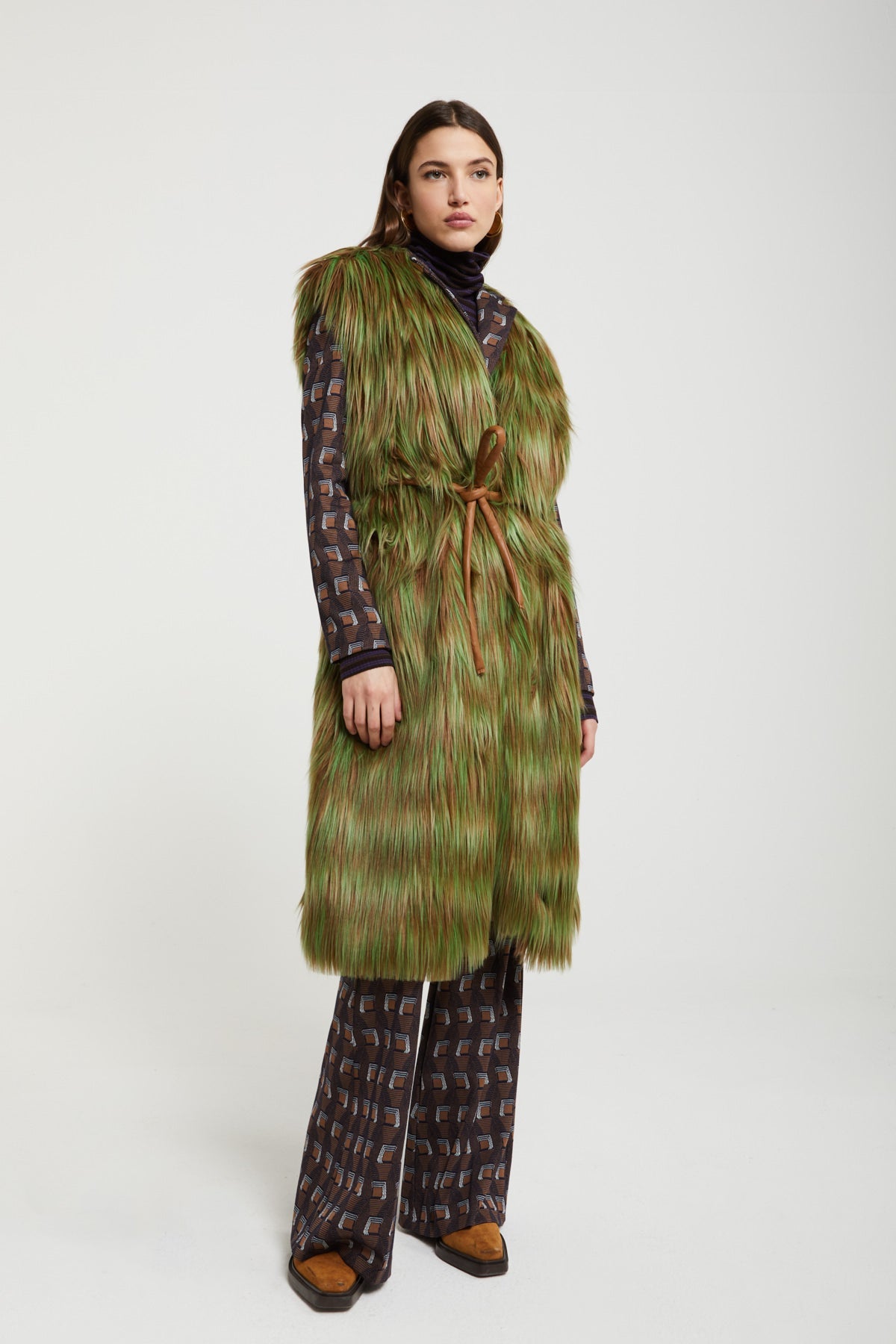 Cappotto gilet verde